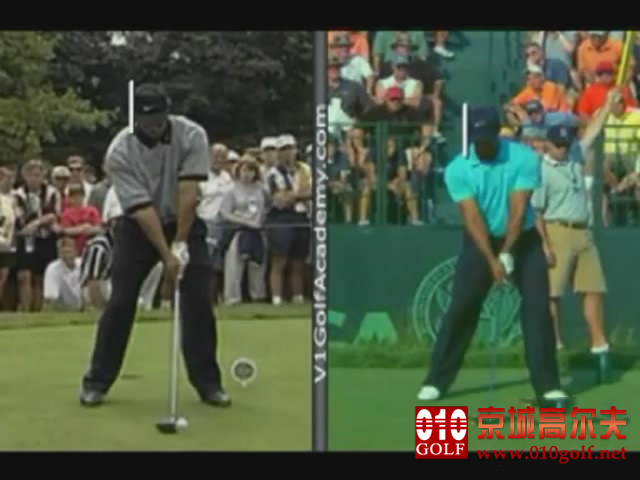 【挥杆动作】老虎伍兹 挥杆 慢动作对比2001和Tiger Woods golf swing